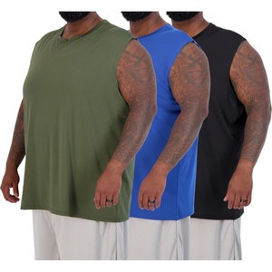 image:image5 Pack Mens Dry Fit Tank Tops Sleeveless Muscle Workout Gym Athletic ShirtBig  Tall  Set F