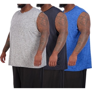image:image5 Pack Mens Dry Fit Tank Tops Sleeveless Muscle Workout Gym Athletic ShirtBig  Tall  Set G