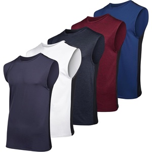 image:image5 Pack Mens Dry Fit Tank Tops Sleeveless Muscle Workout Gym Athletic ShirtRegular Size  Set G