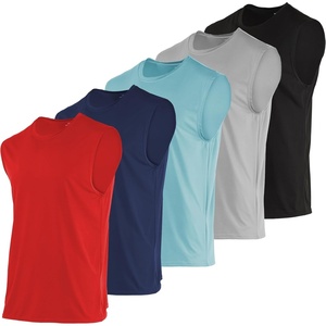 image:image5 Pack Mens Dry Fit Tank Tops Sleeveless Muscle Workout Gym Athletic ShirtRegular Size  Set K