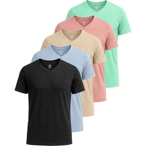 image:image5 Pack Mens Dry Fit V Neck Workout T Shirts Athletic Gym Fitness TeesSet 12