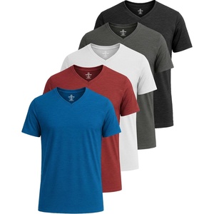 image:image5 Pack Mens Dry Fit V Neck Workout T Shirts Athletic Gym Fitness TeesSet 2
