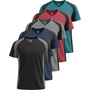 image:image5 Pack Mens Dry Fit V Neck Workout T Shirts Athletic Gym Fitness TeesSet 5