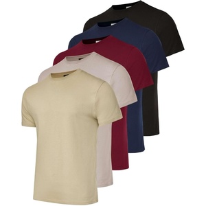 image:image5 Pack Mens T Shirts Crew Neck Short Sleeve Cotton Casual Workout Gym TeesSet 1