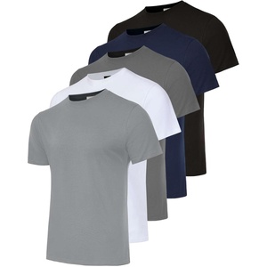 image:image5 Pack Mens T Shirts Crew Neck Short Sleeve Cotton Casual Workout Gym TeesSet 4
