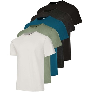 image:image5 Pack Mens T Shirts Crew Neck Short Sleeve Cotton Casual Workout Gym TeesSet 6