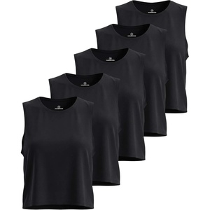image:image5 Pack Womens Dry Fit Crop Tank Tops Sleeveless Athletic Workout Gym YogaSet 12