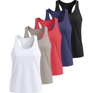 image:image5 Pack Womens Dry Fit Racerback Tank Tops Sleeveless Athletic Workout GymSet 1