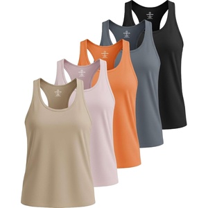 image:image5 Pack Womens Dry Fit Racerback Tank Tops Sleeveless Athletic Workout GymSet 7