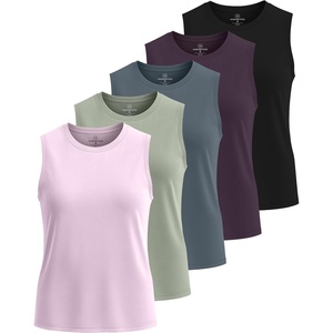 image:image5 Pack Womens Dry Fit Tank Tops Muscle Sleeveless Workout Athletic GymSet 4