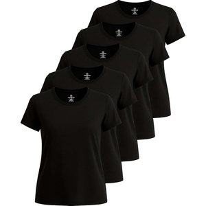 image:image5 Pack Womens Dry Fit Workout Tops Crew Neck T Shirts Athletic Gym TeesSet 5