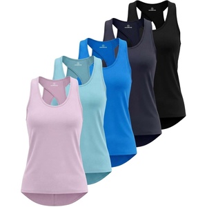 image:image5 Pack Womens Tank Tops Open Back Workout Shirts Athletic Gym Running YogaSet 1
