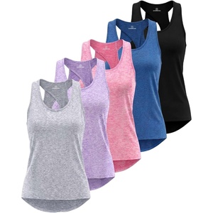 image:image5 Pack Womens Tank Tops Open Back Workout Shirts Athletic Gym Running YogaSet 2