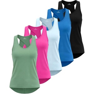 image:image5 Pack Womens Tank Tops Open Back Workout Shirts Athletic Gym Running YogaSet 4