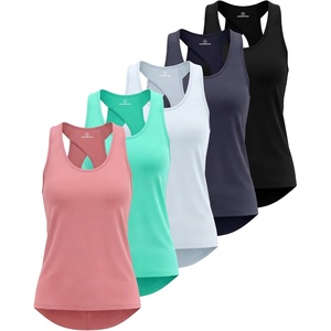 image:image5 Pack Womens Tank Tops Open Back Workout Shirts Athletic Gym Running YogaSet 6