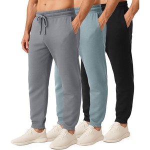 image:imageReal Essentials 3 Pack Mens Cotton Fleece Jogger Sweatpants  Casual Comfy Athletic Pants with Pockets Big amp TallSet 5