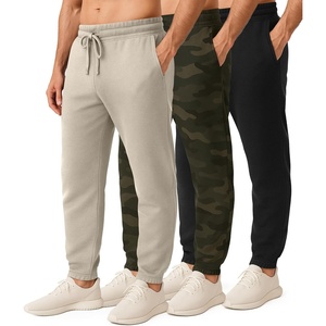 image:imageReal Essentials 3 Pack Mens Cotton Fleece Jogger Sweatpants  Casual Comfy Athletic Pants with Pockets Big amp TallSet 6