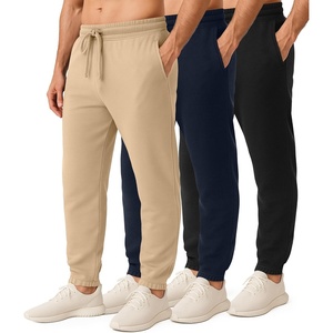 image:imageReal Essentials 3 Pack Mens Cotton Fleece Jogger Sweatpants  Casual Comfy Athletic Pants with Pockets Big amp TallSet 9