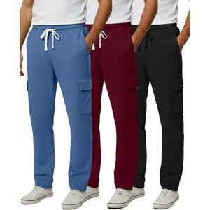image:imageReal Essentials 3 Pack Mens Tech Fleece Open Bottom Cargo Sweatpants with Pockets Available in Big amp TallSet 6