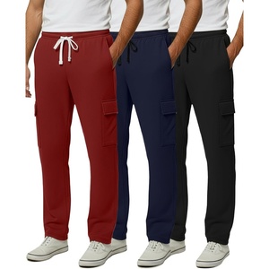 image:imageReal Essentials 3 Pack Mens Tech Fleece Open Bottom Cargo Sweatpants with Pockets Available in Big amp TallSet 7