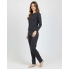 image:image2 Pack Womens Pajama Sets Long Sleeve Sleepwear Comfy Cute Loungewear PJSet C Black  Pink