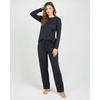 image:image2 Pack Womens Pajama Sets Long Sleeve Sleepwear Comfy Cute Loungewear PJSet C Black  Pink