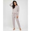 image:image2 Pack Womens Pajama Sets Long Sleeve Sleepwear Comfy Cute Loungewear PJSet C Black  Pink