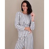 image:image2 Pack Womens Pajama Sets Long Sleeve Sleepwear Comfy Cute Loungewear PJSet D Blue  Charcoal