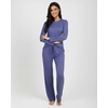 image:image2 Pack Womens Pajama Sets Long Sleeve Sleepwear Comfy Cute Loungewear PJSet D Blue  Charcoal