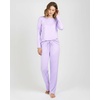 image:image2 Pack Womens Pajama Sets Long Sleeve Sleepwear Comfy Cute Loungewear PJSet E Purple  Black