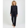 image:image2 Pack Womens Pajama Sets Long Sleeve Sleepwear Comfy Cute Loungewear PJSet H Black  Pink
