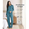 image:image2 Pack Womens Pajama Sets Long Sleeve Sleepwear Comfy Cute Loungewear PJSet K Royal Blue  Pink