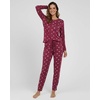 image:image2 Pack Womens Pajama Sets Long Sleeve Sleepwear Comfy Cute Loungewear PJSet L Burgundy  Blue