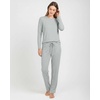 image:image2 Pack Womens Pajama Sets Long Sleeve Sleepwear Comfy Cute Loungewear PJSet M Black  Dawn Blue