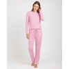 image:image2 Pack Womens Pajama Sets Long Sleeve Sleepwear Comfy Cute Loungewear PJSet N Charcoal  Pink