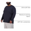 image:image3 Pack Big amp Tall Mens Long Sleeve Dry Fit Tshirts Crew Neck Tees Gym WorkLong Sleeve  Set 1