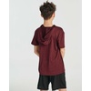 image:image3 Pack Boys Dry Fit Short Sleeve Hoodie Athletic Hooded Sweatshirt YouthSet 1