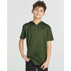 image:image3 Pack Boys Dry Fit Short Sleeve Hoodie Athletic Hooded Sweatshirt YouthSet 2