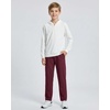 image:image3 Pack Boys French Terry Sweatpants Open Bottom Joggers Kids SchoolBlack  Burgundy  Navy