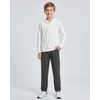 image:image3 Pack Boys French Terry Sweatpants Open Bottom Joggers Kids SchoolBlack  Charcoal  Dawn Blue
