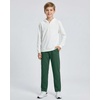 image:image3 Pack Boys French Terry Sweatpants Open Bottom Joggers Kids SchoolBlack  Hunter Green  Quite Shade