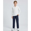 image:image3 Pack Boys French Terry Sweatpants Open Bottom Joggers Kids SchoolBlack  Navy  Charcoal