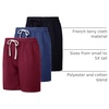 image:image3 Pack Mens Cotton French Terry Sweat Shorts Casual Lounge with PocketsSet 2