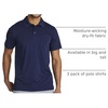 image:image3 Pack Mens Dry Fit Polo Shirts Short Sleeve Pocket Golf Work TacticalSet 3