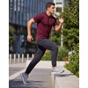 image:image3 Pack Mens Dry Fit Short Sleeve Hoodies Shirts Athletic Workout GymSet 1