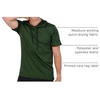 image:image3 Pack Mens Dry Fit Short Sleeve Hoodies Shirts Athletic Workout GymSet 2
