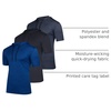 image:image3 Pack Mens Dry Fit Short Sleeve Hoodies Shirts Athletic Workout GymSet 3