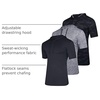 image:image3 Pack Mens Dry Fit Short Sleeve Hoodies Shirts Athletic Workout GymSet 5