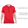 image:image3 Pack Mens Dry Fit Short Sleeve Hoodies Shirts Athletic Workout GymSet 8