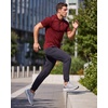 image:image3 Pack Mens Dry Fit Short Sleeve Hoodies Shirts Athletic Workout GymSet 9